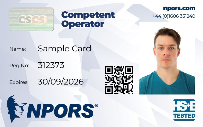 NPORS card front