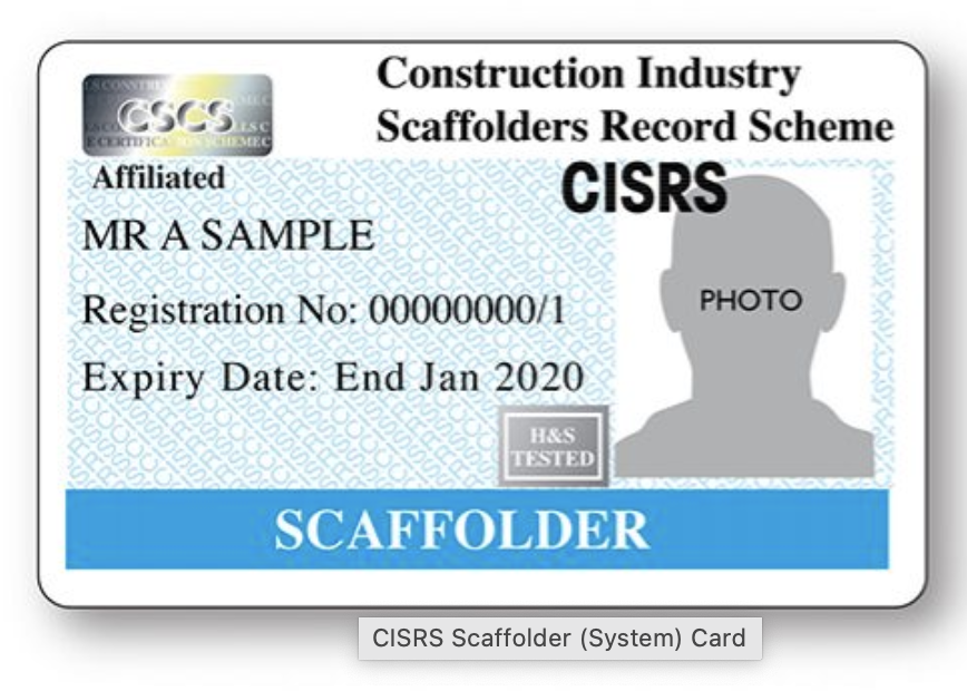 CISRS card front