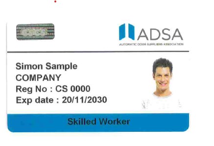 ADSA card front