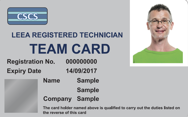 LEEA card front